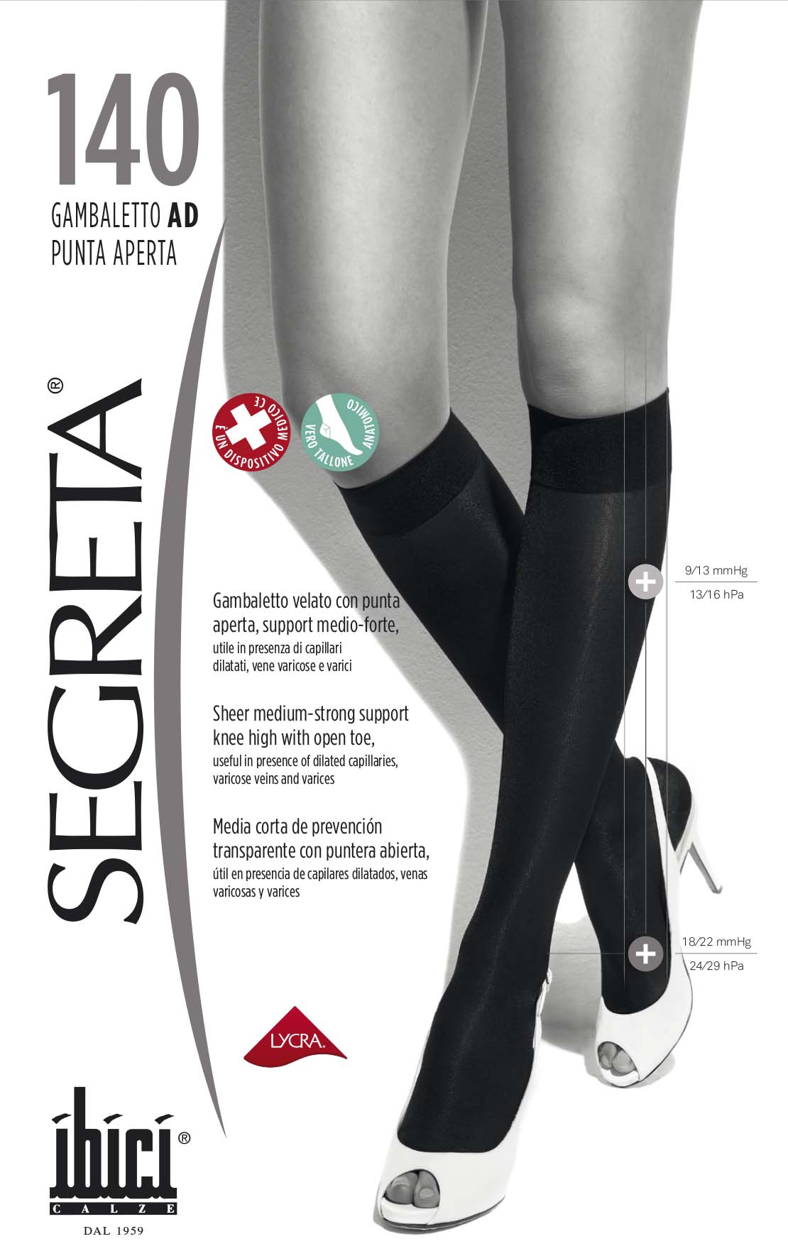SEGRETA 140 KNEE HIGH Punta Aperta